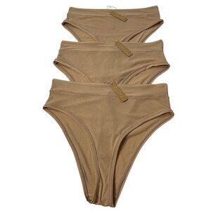 SKIMS Summer Mesh Brief Lot of 3 Clay 2X